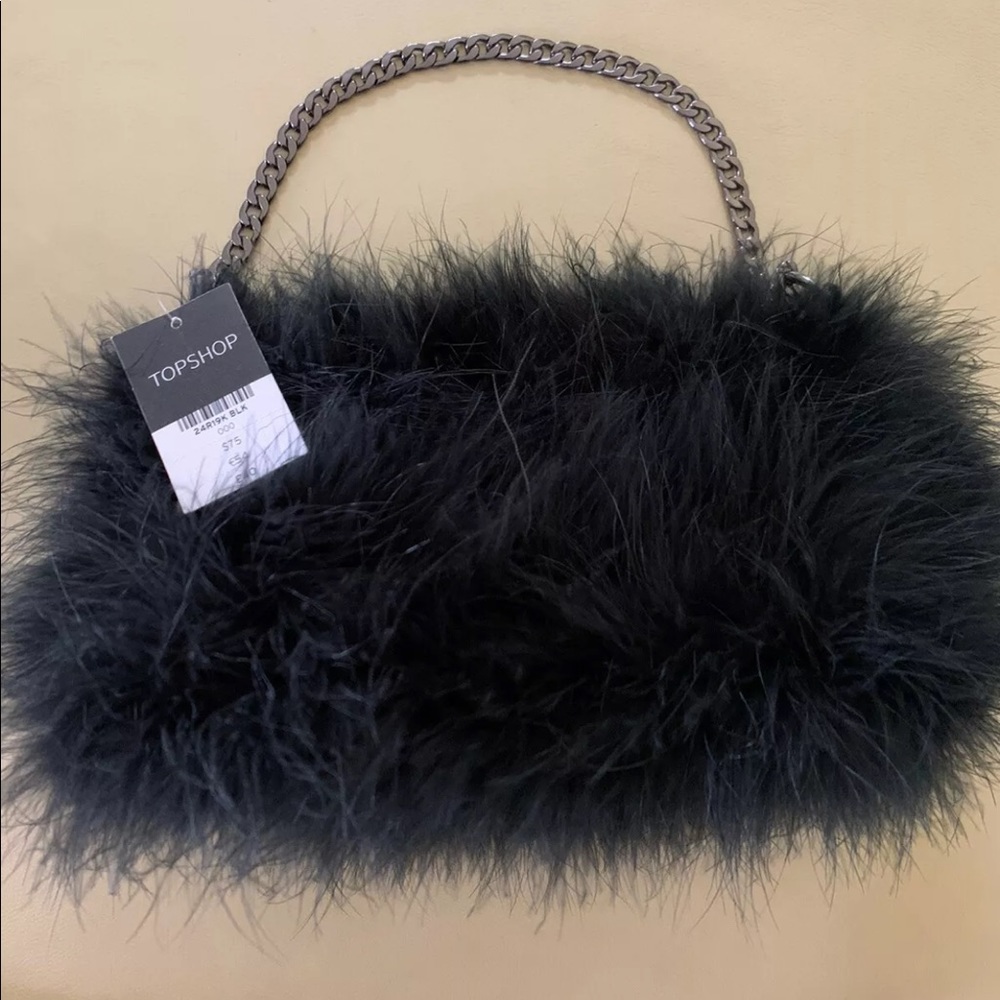 Top Shop faux fur bag.